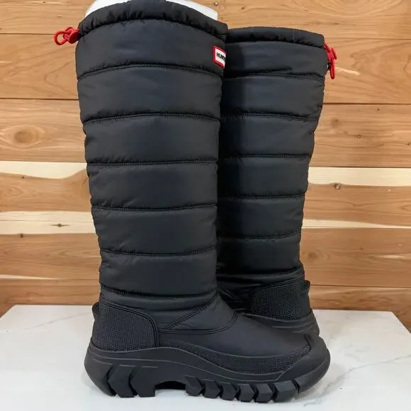 Hunter Puffer Tall Snow Boots Waterproof Insulated Winter Boots Women's Size 7 - Picture 11 of 11